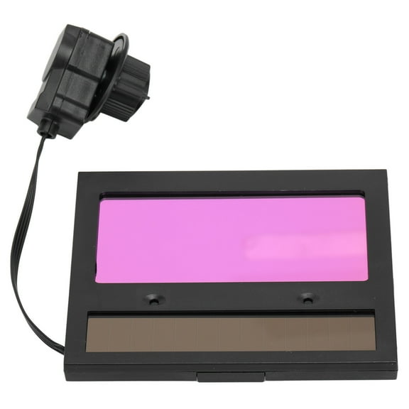 YAHHU Solar-Powered Auto-Darkening Welding Lens, High Sensitivity Arc Sensor Filter, Adjustable Shade DIN9-13, Universal Helmet Replacement, 4.3x3.5 inches / 110x90 mm, Black