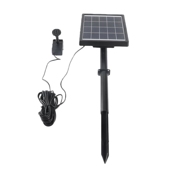 YAHHU Solar Water Pump Kit Ground Plug Split Type Fountain with 6 Nozzles 7V 3.5W