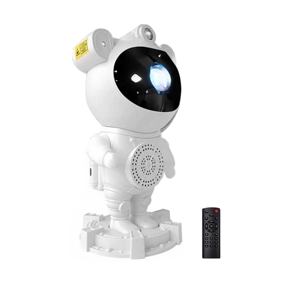 YAHHU Spaceman Starry Night Projection Lamp, Plug-in Full Star Table Lamp, Bluetooth Ambient Night Light with 1H/2H Timer, Built-in 8 Music Tracks, Remote Control, White Color Decor