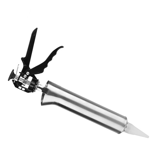 YAHHU Stainless Steel Ceramic Tile Caulking Gun, Heavy Duty Mortar Grouting Sprayer Tool For Brick Cement Application, Includes Nozzles And Hand Tool Set (16.1 inches / 41 cm)