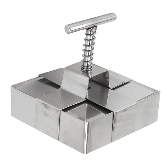 YAHHU Stainless Steel Clay Cutter Large Size, Spring Loaded Plunger Precise Manual Handcraft DIY Cake Mold For Salads Desserts Sculpting Arts 4.33 inches / 11 cm