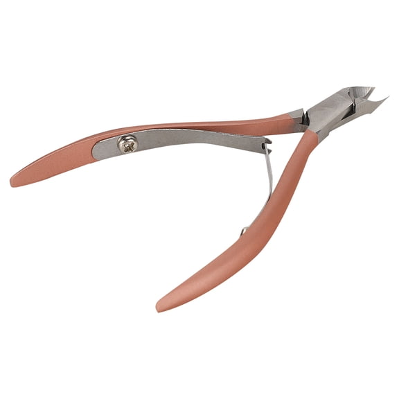 YAHHU Stainless Steel Cuticle Nippers Dead Skin Scissors Calluses Hangnail Remover Professional Manicure Pedicure Nail Trimmer Tool for Women and Men, 3.9 inches / 10 cm, Rose Gold