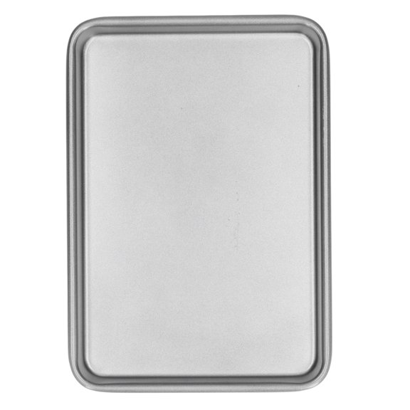 YAHHU Stainless Steel Rectangular Baking Tray Non-Stick Cookie Sheet, Heavy Duty Professional Bakeware for Oven, Black, Small (10.24 inches / 26 cm)