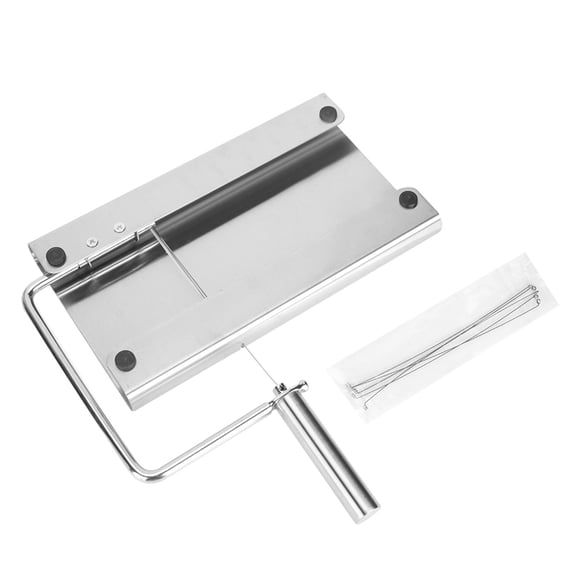 YAHHU Stainless Steel Wire Cheese Slicer Kit with 5 Replacement Wires, Heavy Duty Ham and Butter Cutter for Kitchen, 9.8 inches / 25 cm Length