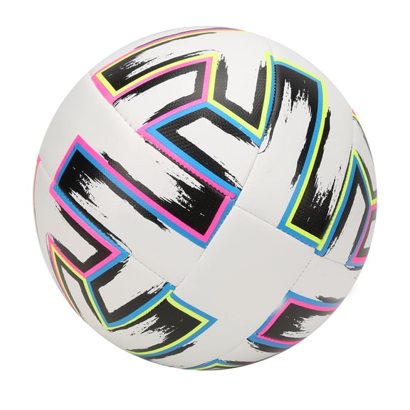 YAHHU Standard Size 5 Soccer Ball PU Leather All-Weather Match Training Football (8.65 inches / 22 cm) for Outdoor and Futsal