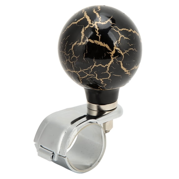 YAHHU Steering Wheel Spinner Knob Power Turning Aid Ball Thunder Style for Cars Truck Tractor Boat Black, 1.3 inches / 3.3 cm