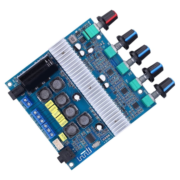 YAHHU Subwoofer Amplifier Board 2.1 Channel High Power Bluetooth 4.2 Digital Power Amp Module 12-24V TPA3116D2 with Audio Components (5.9 inches / 15 cm)