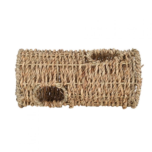 YAHHU Summer Breathable Hamster Tunnel Grass Hand-Woven Pet Nest For Squirrels Chinchillas Miniature Hedgehogs Mice Durable Small Animal House Accessory Cozy Resting Play Tube Habitat 8.27 Inches