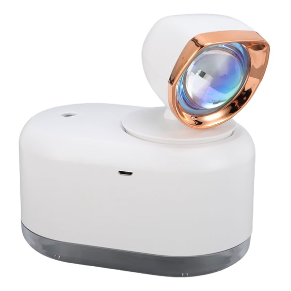 YAHHU Sunset Light Humidifier, 300ML USB Rechargeable Cold Mist Desktop Humidifier with Romantic Projection Lamp for Bedroom Home Office, Quiet Sunset Lamp Air Moisturizer (15 inches / 38.1 cm)