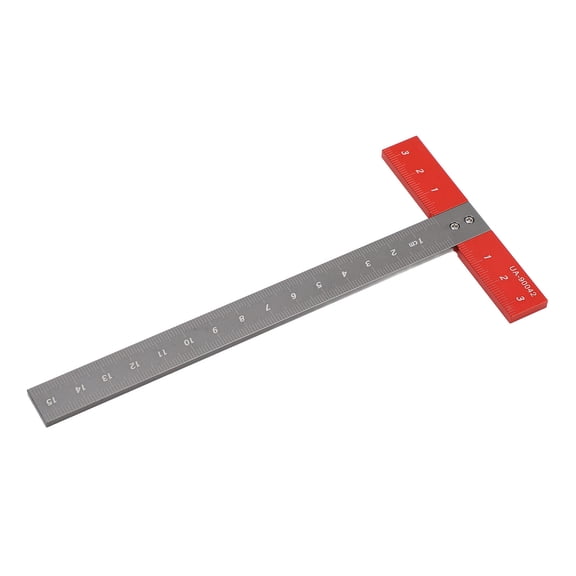 YAHHU T Shape Ruler 6 Inch Aluminum Alloy T Square Woodworking Ruler / 15.24 cm High Precision Marking Gauge