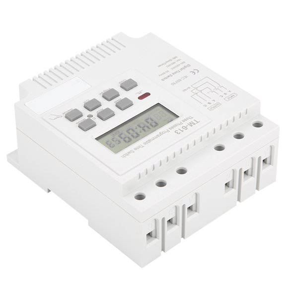 YAHHU TM-163 Three Phases 380V Smart Digital Weekly Programmable Control Power Timer Switch High-Performance Built-in Battery Memory (4.7 inches / 120 mm, 16.5 oz / 467 g)