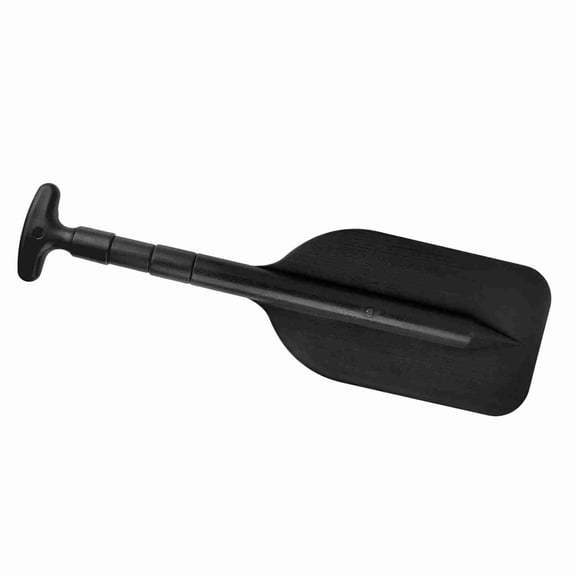 YAHHU Telescopic Mini Paddle Portable Aluminum Alloy Shaft Adjustable Boat Kayak Paddle with PVC Blade and Ergonomic T-Handle for Water Sports Fishing Cruising Exploring Black