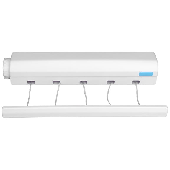 YAHHU Telescopic Retractable Clothesline – 5‑Rope, 12.3ft Extension, Lock‑In Mechanism, 8kg Capacity, Ideal for Indoor & Outdoor Use