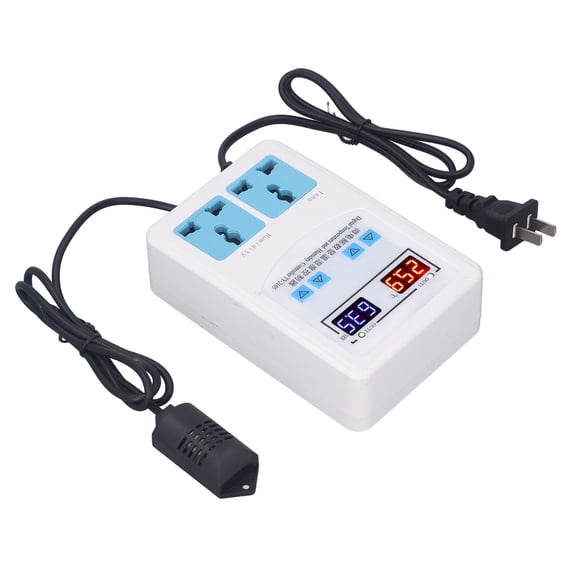 YAHHU Temperature Humidity Controller -20~60℃ 0~100.0%RH LCD Display Humidistat Thermostat AC 110-240V US Plug