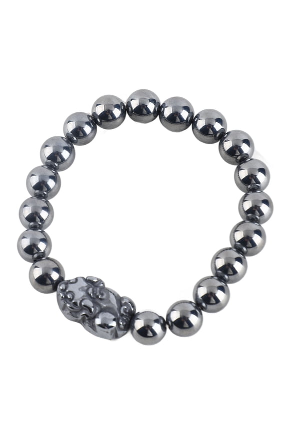 Terahertz Round Beads Bracelet Unisex Healing Stone Stretch Bangle 9 inches / 22.86 cm