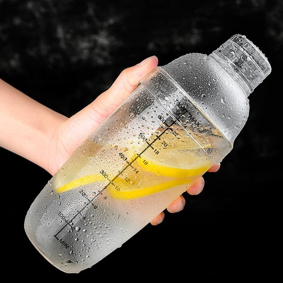 YAHHU Thickened Manual Hand Shaking Cocktail Shaker with Clear Scale Bar Bartender Tool Plastic 3.3 inches / 8.5 cm