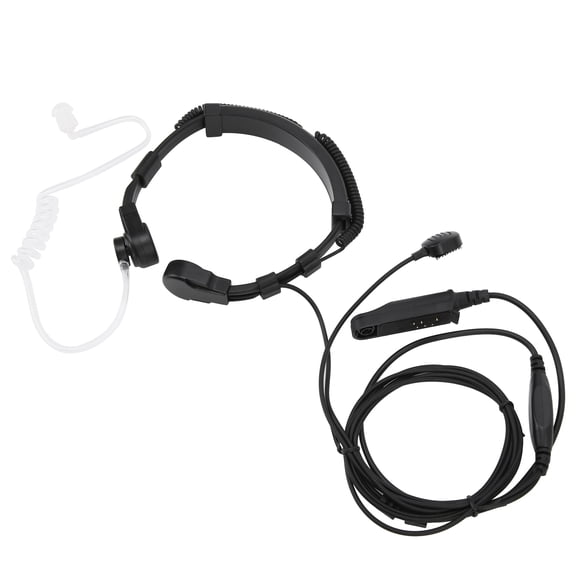 YAHHU Throat Earpiece Headset Air Acoustic Tube Vibration PTT Mic for UV9R Plus BF9700 BFA58 Two-Way Radio 7.87 inches / 20 cm Communication Device