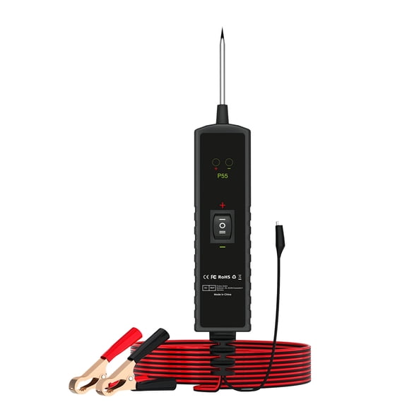 YAHHU TopDiag P55 Automotive Circuit Tester Car Electrical System Short Tester 12-24V DC Component Activation Continuity Testing with Flashlight (9.64 inches / 24.5 cm)