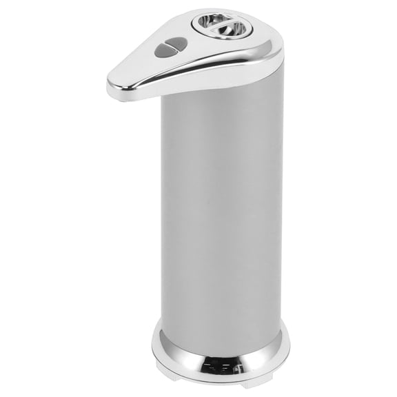 YAHHU Touchless Automatic Soap Dispenser, 250ml / 8.45oz Infrared Motion Sensor Liquid Lotion Pump for Kitchen Bathroom, Waterproof Battery Operated Hands-Free Wash Dispenser, Silver