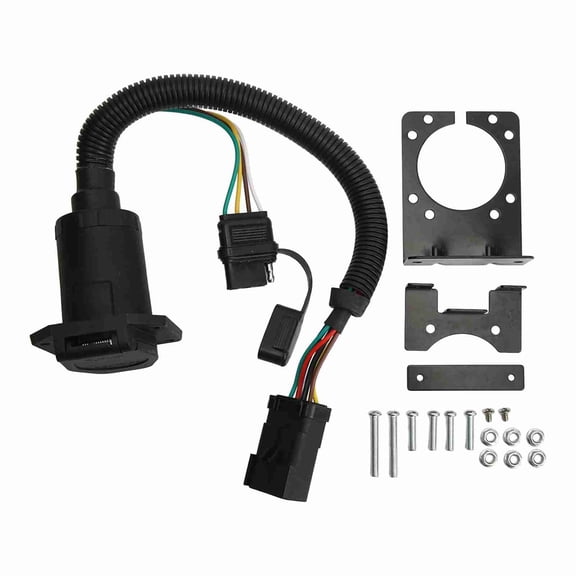 YAHHU Trailer Wiring Harness 7 Pin to 4 Pin Adapter Multi Plug Towing Cord OE 20135 Replacement for Dodge Ram 1500 2000-2008 Jeep Grand Cherokee Chrysler Pacifica