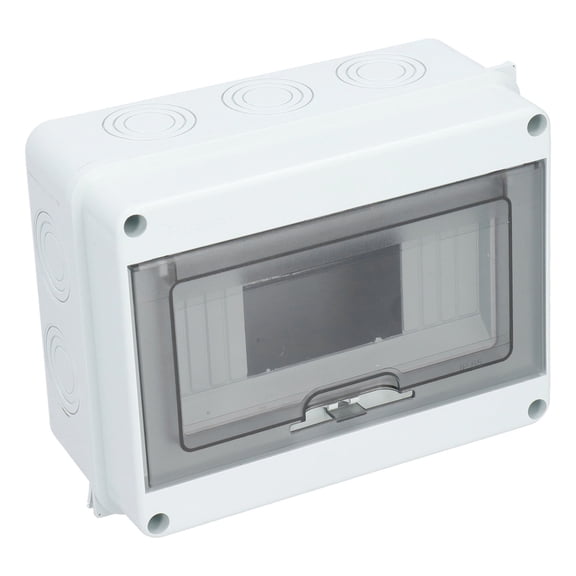 YAHHU Transparent Cover Power Distribution Protection Box Plastic Box for Outdoor 8 Way Circuit Breaker