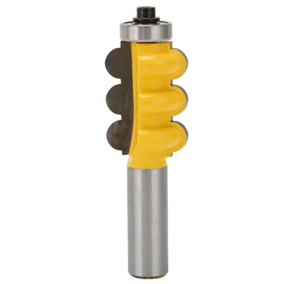 YAHHU Triple Bead Router Bit Flute Furniture Trim Molding Engraver Ball Cutter 1/2in Round Shank Woodworking Tool 3.54 Inches / 9.0 cm