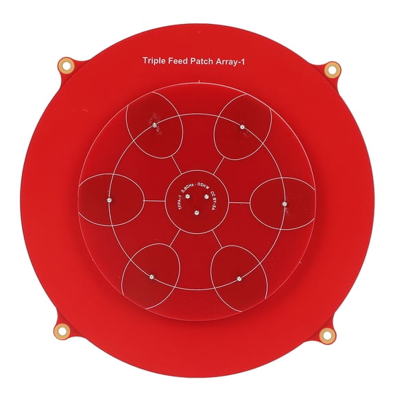 YAHHU Triple Feed Patch Antenna 5.8GHz 14dBi Directional Circularly Polarized Flat Panel Array Aerial FPV Drone Accessory with SMA Connector Red 5.91 inches / 150 mm for RC Fixed Wing