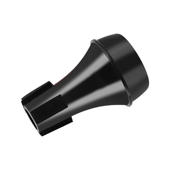 YAHHU Trumpet Mute ABS Plastic Practice Silencer Volume Reduction Soft Sponge Cornet Mutes for Beginners Daily Rehearsal Performance Black 4.33 inches / 11 cm