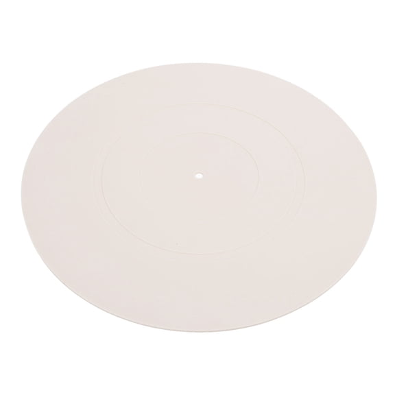 YAHHU Turntable Platter Mat Rubber Anti Slip Anti Static Replacement Pad Universal for All Vinyl Record Players, 11.81 inches / 30 cm Diameter, 0.12 inches / 3 mm Thick, Beige