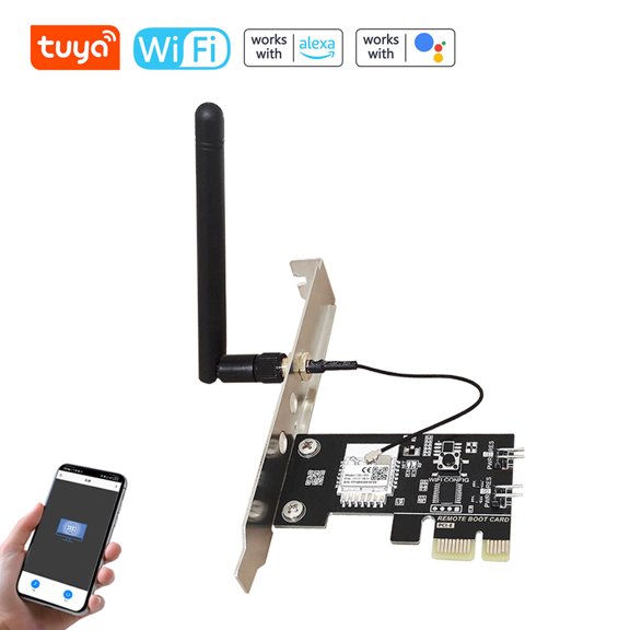 YAHHU Tuya WiFi Intelligent Computer Power Reset Switch Remote APP Controlled Voice Activated Management Switch with Timer Scheduling and Device Sharing Capabilities for Smart Home PC Control