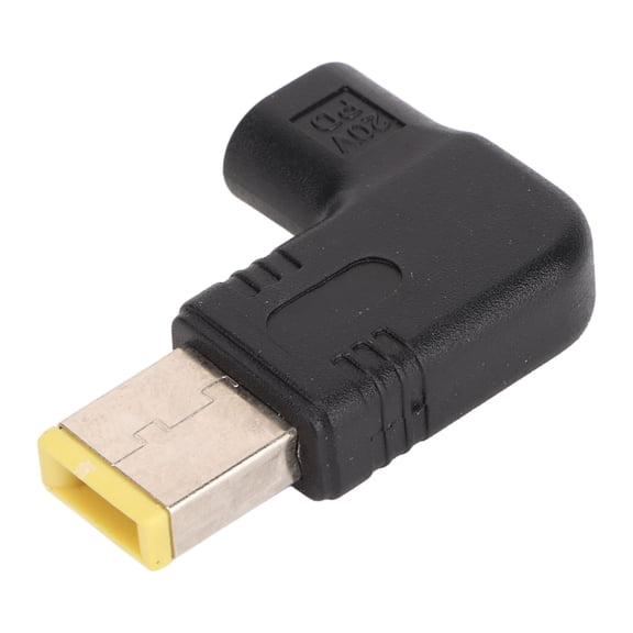 YAHHU Type C Female to Square Tip Adapter 100W PD Fast Charging 90 Degree Laptop Power Charger Connector