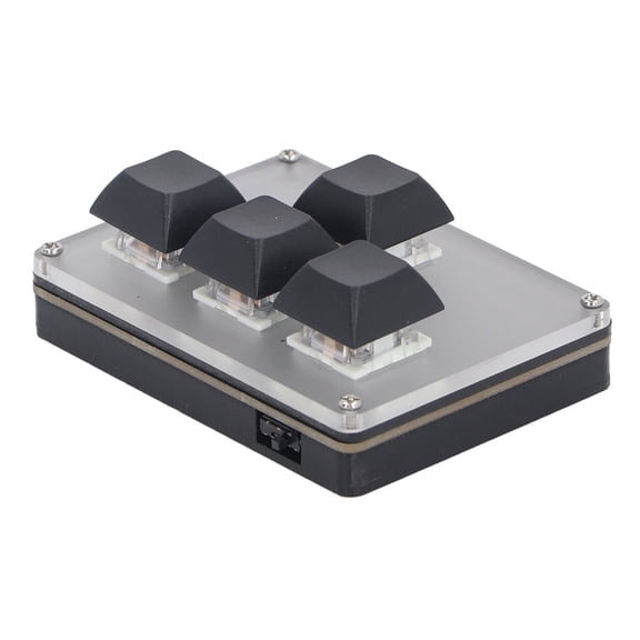 YAHHU Type C Wireless Mechanical Keyboard 4 Key 2.4G USB Bluetooth Custom Keypad for Game Office Media Mac PC. Enjoy precise control with 4 programmable keys and reliable 100mah battery.[cite: 1]