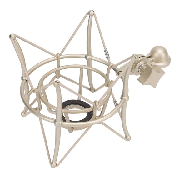 YAHHU U87 Microphone Shock Mount Zinc Alloy Anti Vibration Studio Mic Holder Secure Support with Adapters Gold 7.87 inches / 20 cm