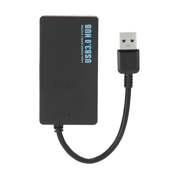 YAHHU USB 3.0 Hub 4 Ports 5Gbps High Speed Data Transfer Splitter Docking Station, Black (5.5 inches / 14 cm Cable)[cite: 1]