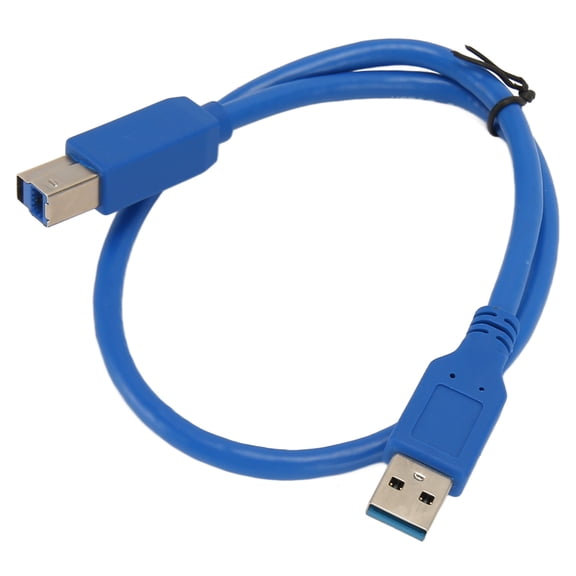 YAHHU USB 3.0 Printer Cable A Male to B Male 1.64ft (0.5m) 5Gbps High Speed Scanner Cord for Data Transfer Compatible with Hard Disk Boxes Webcams Digital Cameras Black