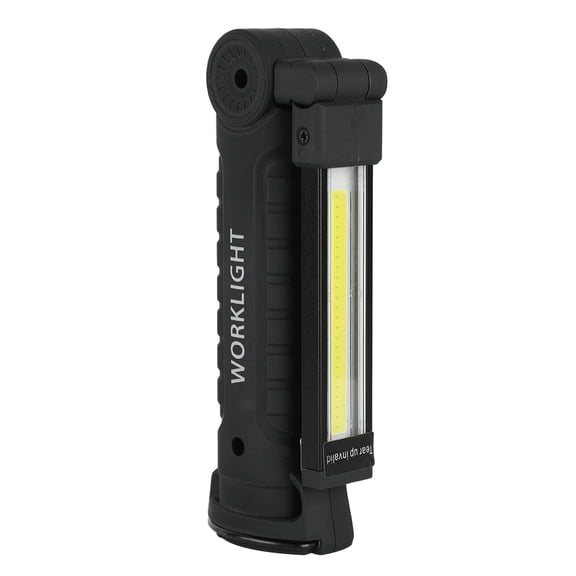 YAHHU USB Rechargeable COB LED Work Light Foldable Magnetic Base Portable Mechanic Inspection Lamp for Car Repair Camping Emergency Black 9.7 inches / 24.7 cm