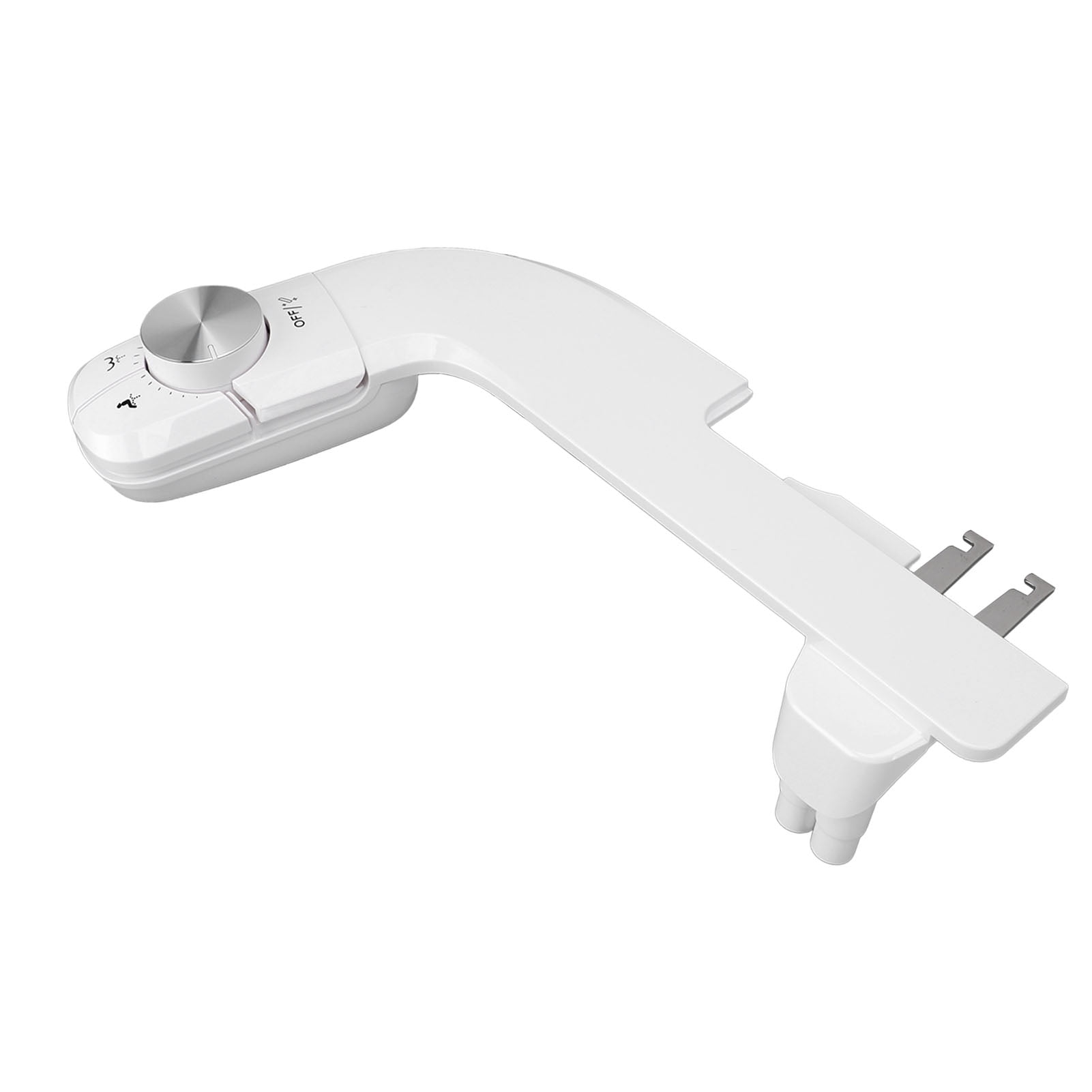 YAHHU Ultra Slim Bidet Attachment for Toilet Dual Nozzle Water Sprayer Easy Installation Non-Electric Bidet Toilet Seat Attachment 14.5 inches / 37 cm