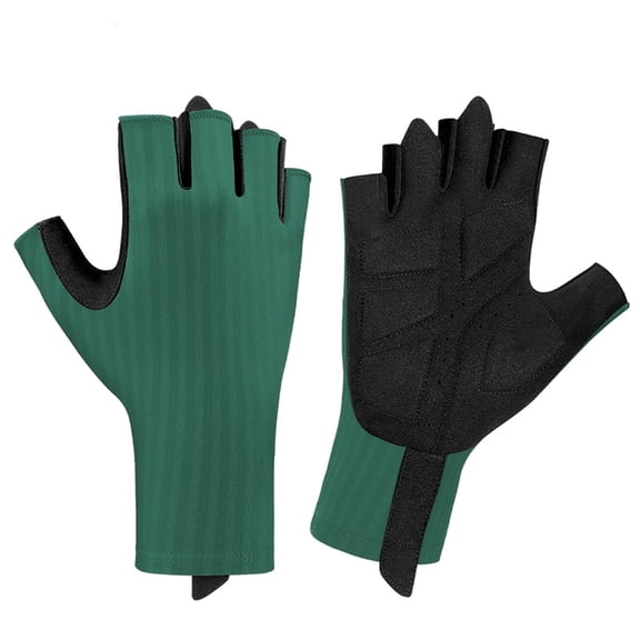 YAHHU Unisex Half Finger Bike Riding Gloves Ultralight Summer Breathable Cycling Mitts with SBR Shock-Absorbing Padded Foam for Mountain Bicycle Racing Anti-Slip Sport Gear Evergreen Green M