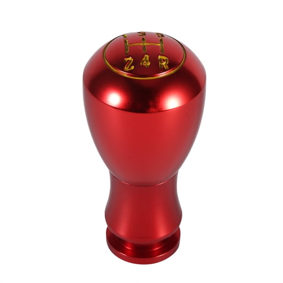 YAHHU Universal 5 Speed Gear Shift Knob - Aluminum Alloy Manual/Automatic Shifter Lever Handle - Red