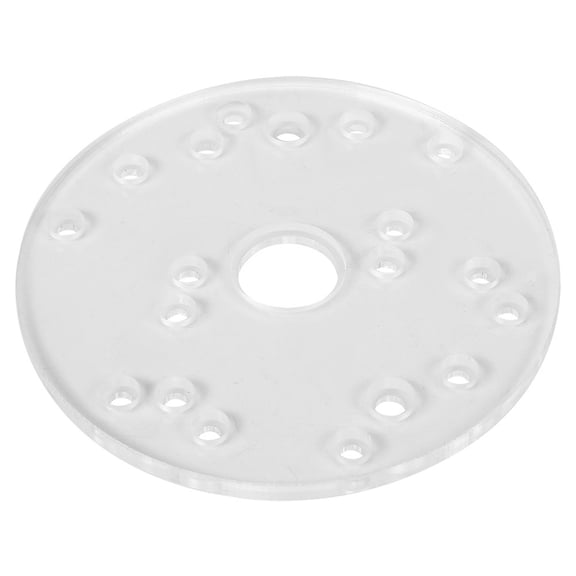 YAHHU Universal Acrylic Router Base Plate Kit with Centering Pin & 12 Screws, 6.5 in / 164 mm Diameter, 0.3 in / 7.5 mm Thickness, Woodworking Auxiliary Tool for Bosch, Makita, Milwaukee