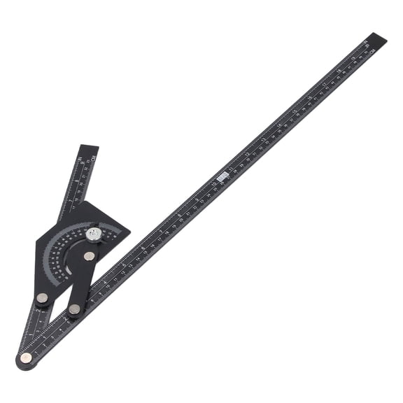 YAHHU Universal Bevel Protractor 0-180 Degree Aluminum Angle Finder Ruler Woodworking Tool Carpentry Square for Construction and DIY (21.65 inches / 55 cm)