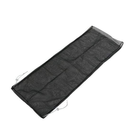 YAHHU Universal Birdcage Nylon Mesh Net Adjustable Dustproof Seed Catcher Guard Net Cover for Parrots Parakeets Macaw Cages, Anti-Slip Design, Black (7.1 inches / 18.0 cm)
