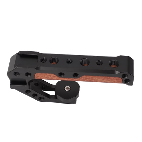 YAHHU Universal Camera Cage Top Handle Grip with Cold Shoe Mount and 1/4" 3/8" Threaded Holes for DSLR Rig (7.87 inches / 20 cm)