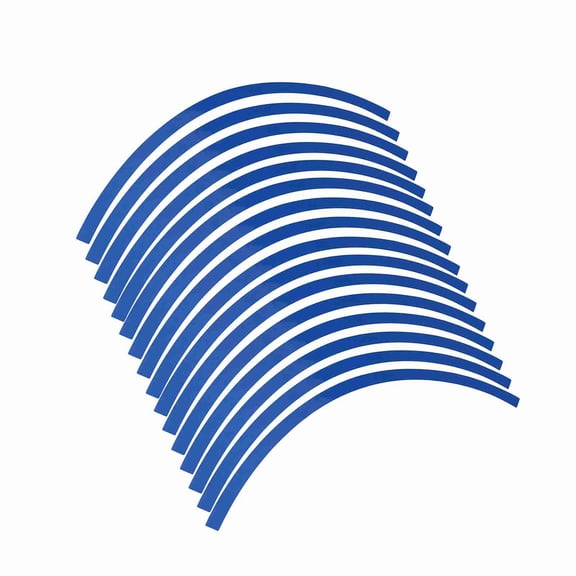 YAHHU Universal Car Motorcycle Wheel Reflective Pinstripe Decal Tape Sticker Decoration Film, 16-19 inches / 40.6-48.2 cm, Blue