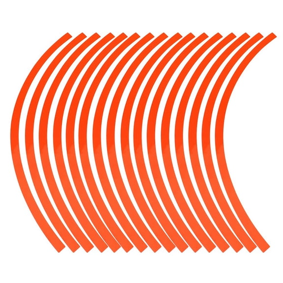 YAHHU Universal Car Motorcycle Wheel Reflective Pinstripe Decal Tape Sticker Decoration Film, 16-19 inches / 40.6-48.2 cm, Scarlet