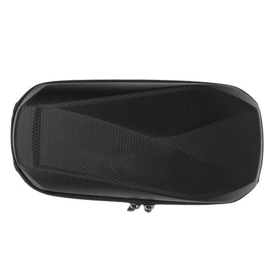 YAHHU Universal Electric Scooter Bag EVA Handlebar Waterproof Front Bag Large Capacity White Reflective 3L Scooter Storage Case Pack 11.8 x 5.5 x 5.5 inches / 30 x 14 x 14 cm Black Hard Shell Pouch