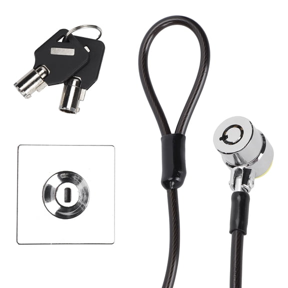 YAHHU Universal Laptop Lock Anti-Theft Galvanized Steel Computer Security Cable with Lock Base and 2 Keys for OS X, Lenovo, Asus (78.7 inches / 200 cm)