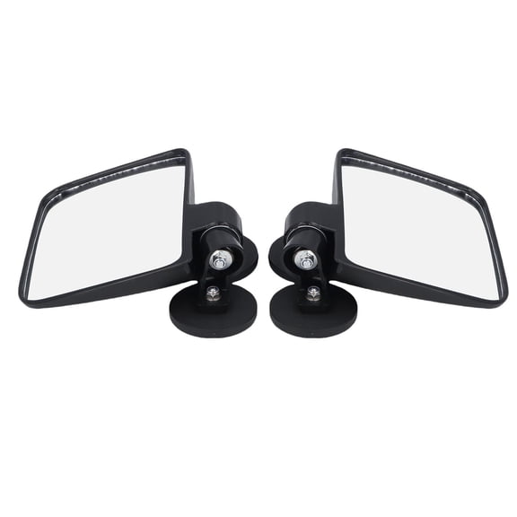 YAHHU Universal Magnetic Tractor Side View Mirror Replacement for Forklifts Golf Carts Excavators, Heavy Duty ABS Convex Rearview Mirrors, Black, 2 Pack