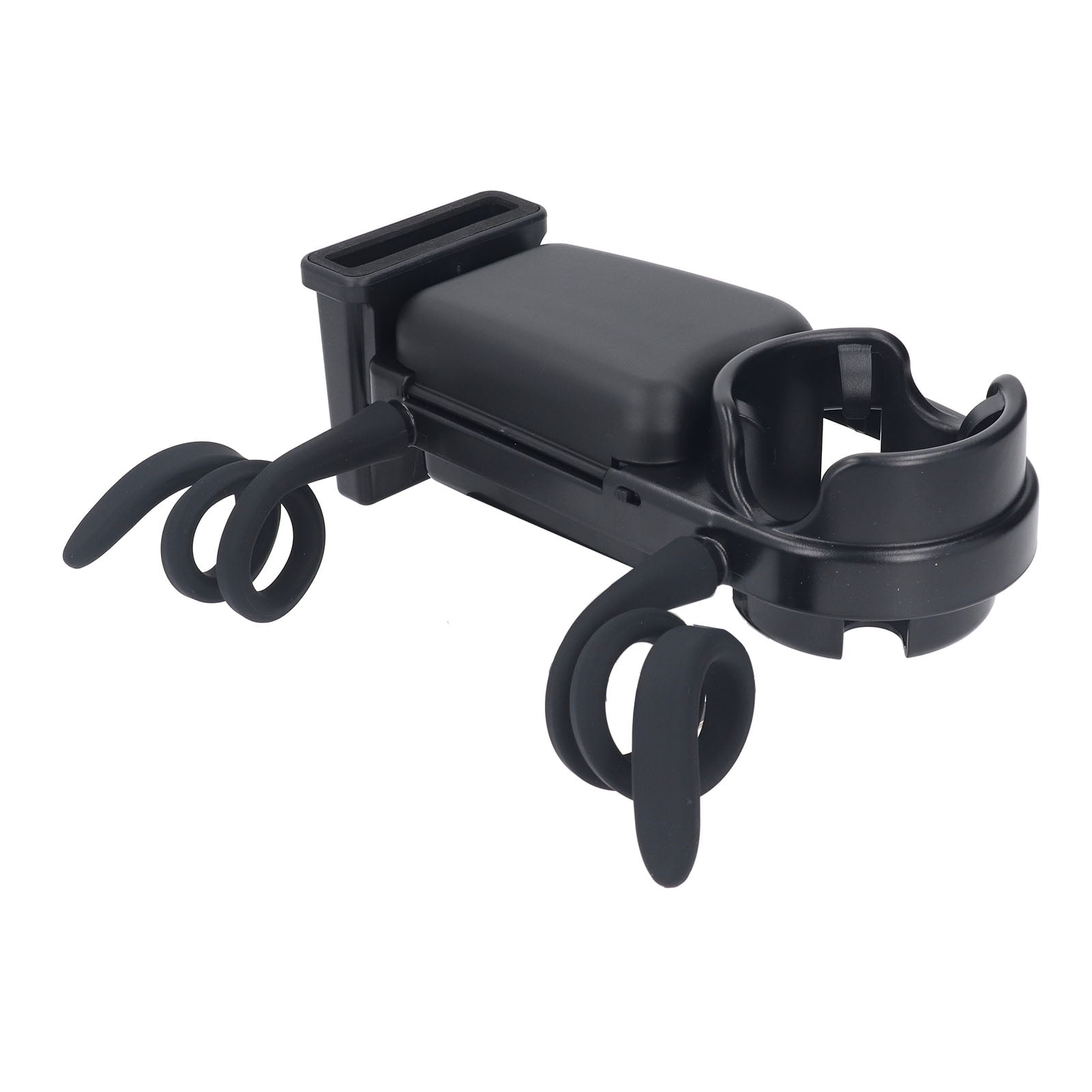 YAHHU Universal Stroller Snack Tray with Cup Holder Multifunctional Portable Plastic Attachment for Baby Toddler Travel Accessories Black Compatible with Most Stroller Bumper Bars