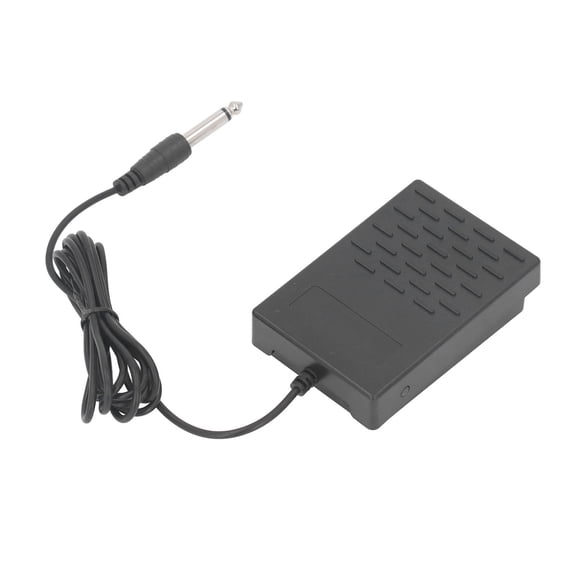 YAHHU Universal Sustain Pedal for Electric Keyboard Momentary Footswitch Stepper Synthesizer 6.35mm Interface Black Replacement Part, 1.5m Cable, 5.9 inches / 15 cm Length
